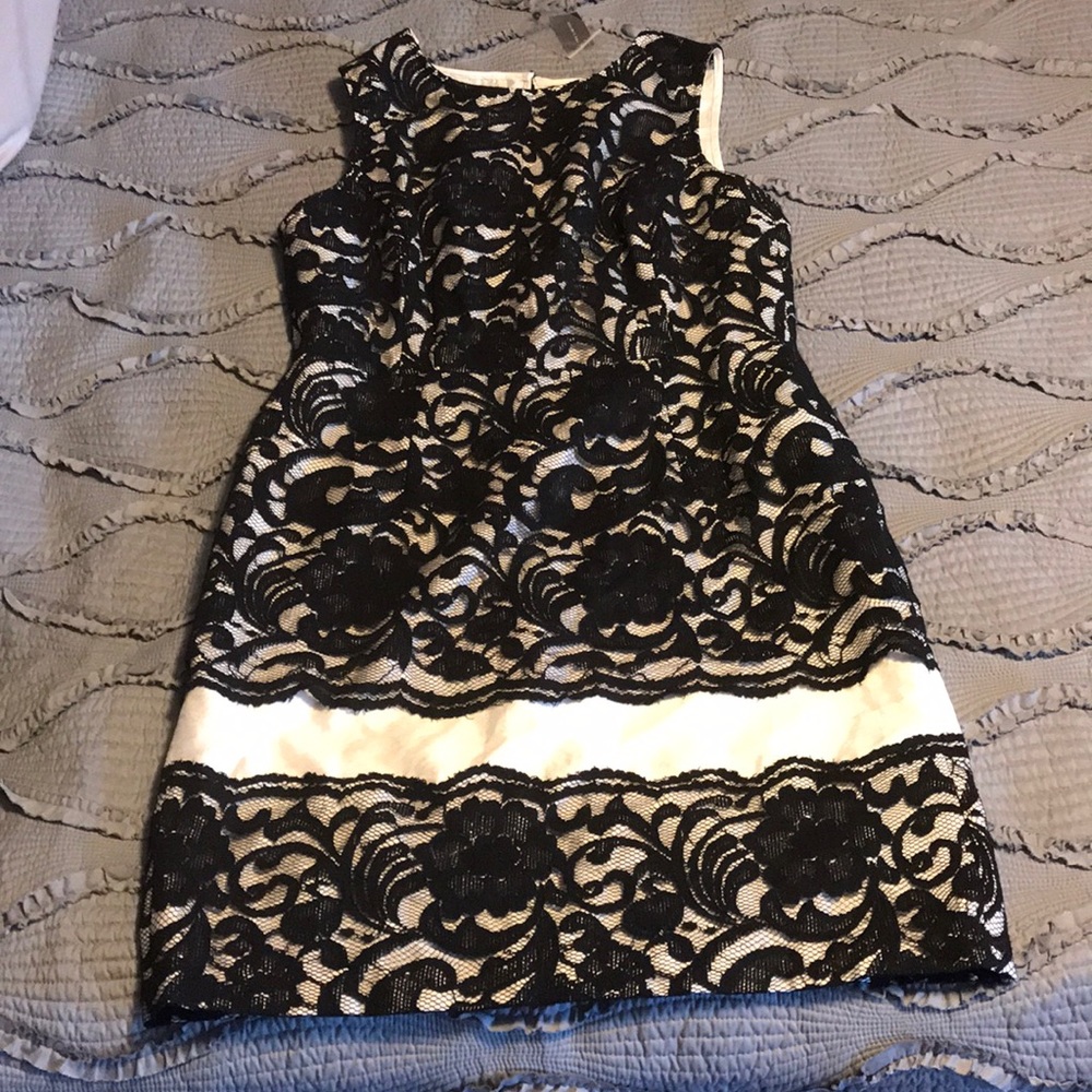 The Limited black Lace overlay sheath dress